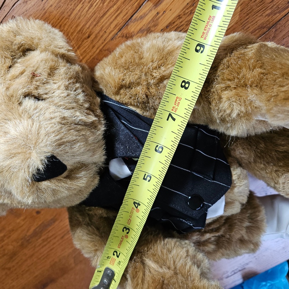 Vermont Teddy Bear Co Dapper Dress Up Plush Teddy Bear with Hat Suit - Picture 8 of 8